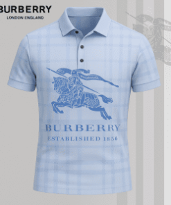 I Wear Blue Because It Feels Calm T-Shirt – Burberry Light Blue Polo with Check Pattern and Graphic | clean aesthetic