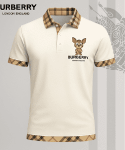 Keep It Neutral Because It Feels Soft T-Shirt – Burberry Beige Polo with Dog Graphic Detail | soft girl aesthetic