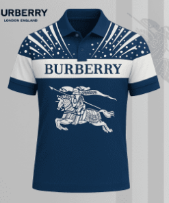 Keep It Navy Because It Feels Calm T-Shirt – Burberry Navy Polo with Graphic and Pattern Detail | minimal chic